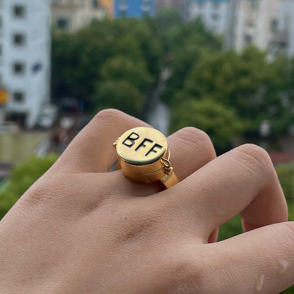 2 SpongeBob & Patrick Best Friends Forever BFF Ring Women Girls Ring Jewelry - Picture 12 of 15
